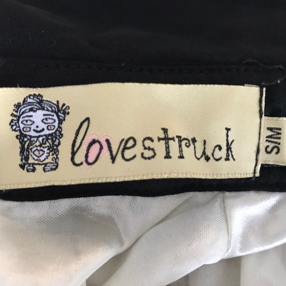 Lovestruck mini lace black collared skater dress, size small - Picture 3 of 3